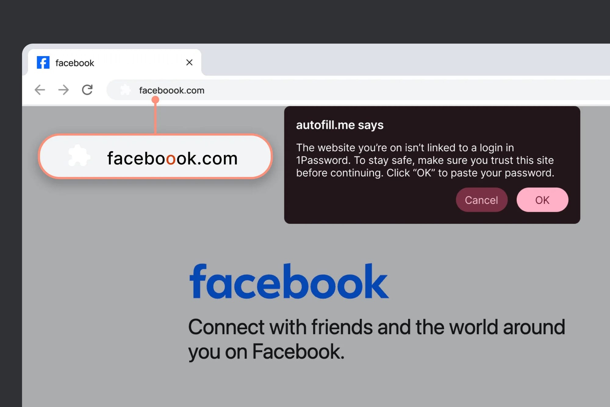 1Password 推出防钓鱼新功能，通过检测 URL 异常拦截凭据填充