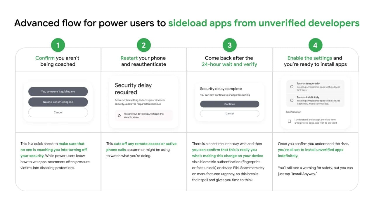 Google 公布 Android 侧载新流程，安装未验证应用前须等待 24 小时