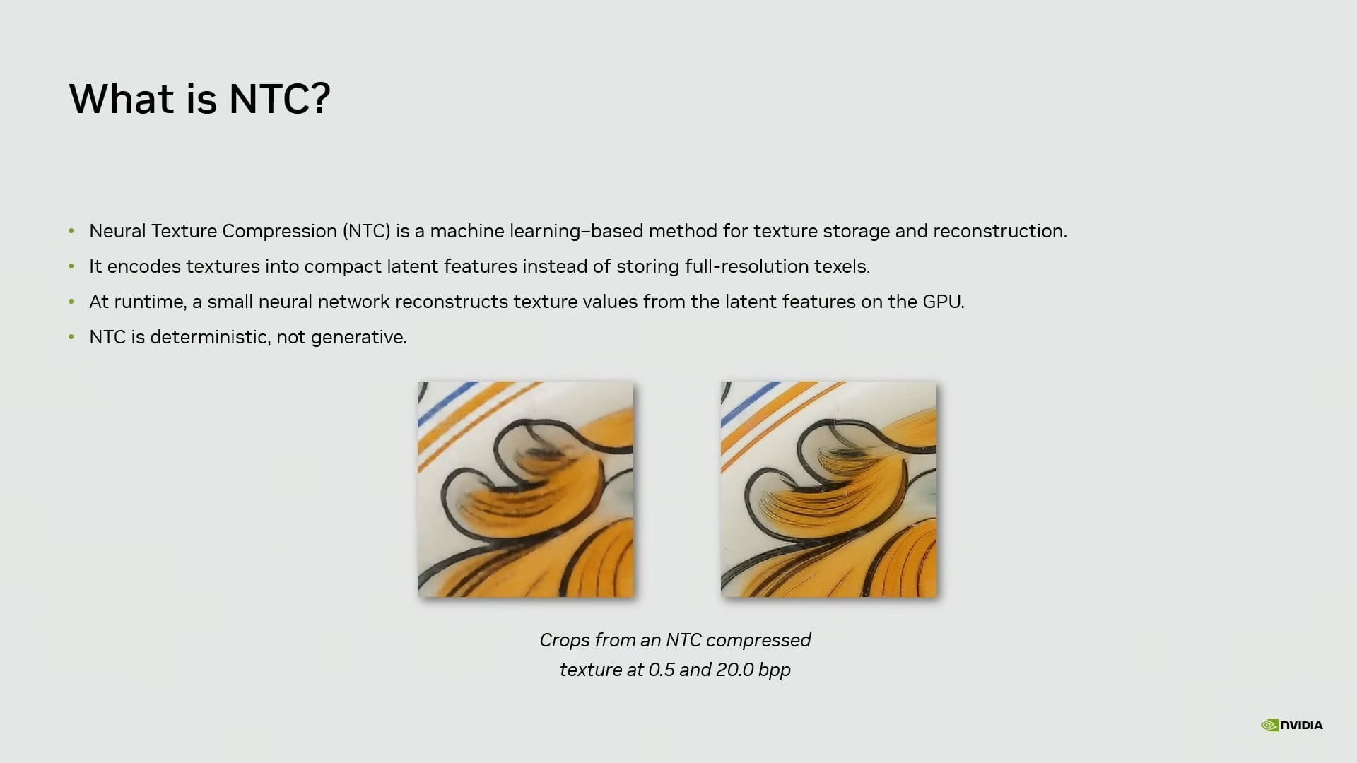 英伟达展示 NTC 纹理压缩技术：显存占用暴降 85%，画质近乎无损