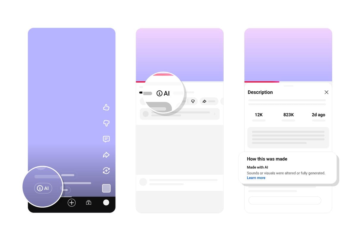 YouTube 调整 AI 视频标注，未申报内容也可能自动加标签