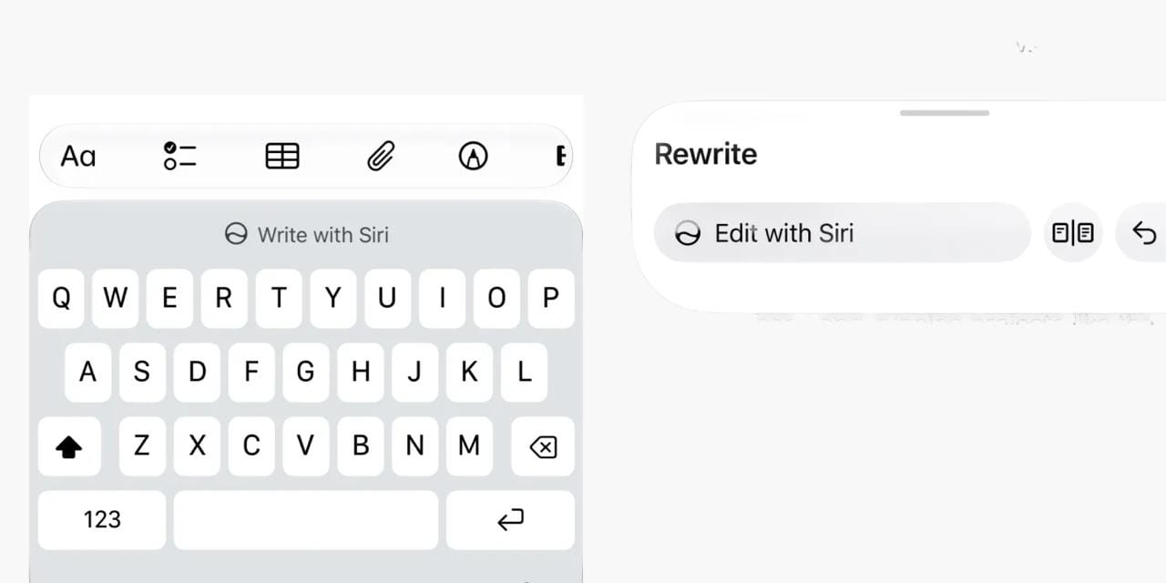 iOS 27 beta 2 引入 Write with Siri 取代旧版写作工具