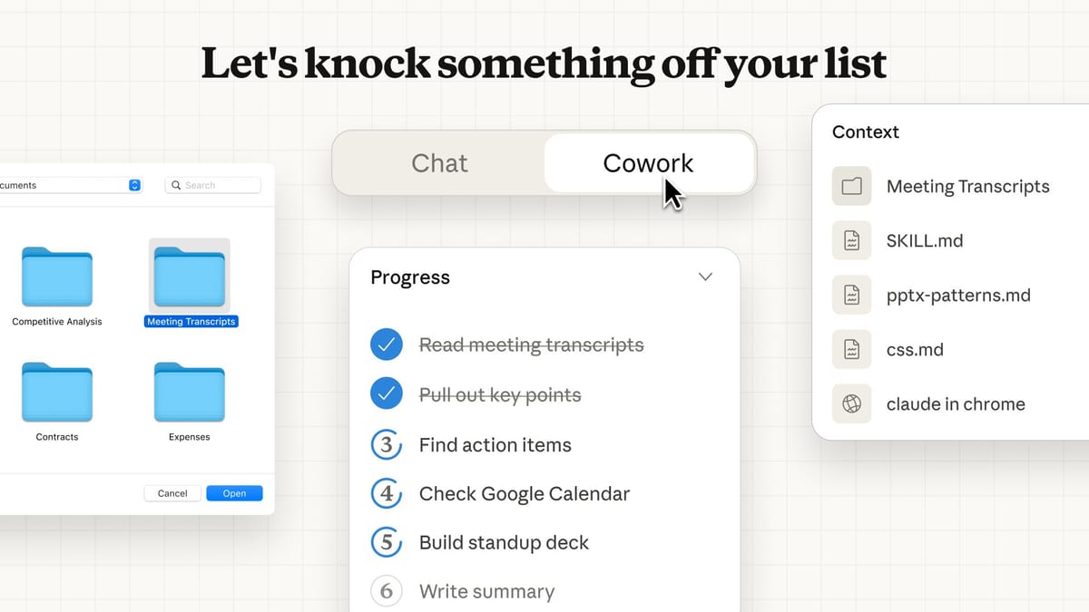 Anthropic 推出 Claude Cowork，扩展 AI 代理非编程任务能力