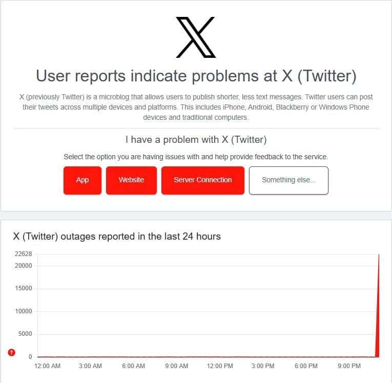 𝕏 又双叒叕挂了