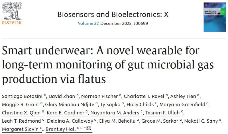 屁里藏着健康码？“智能内裤”科学测量成年人一天放多少个屁