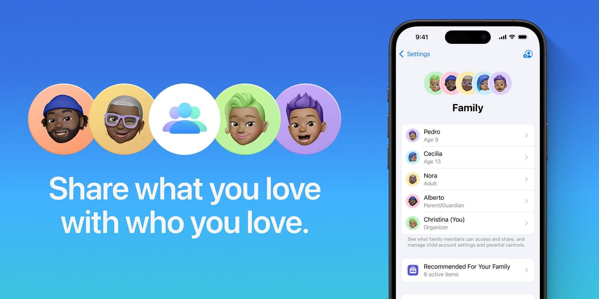 苹果在 iOS 26.4 RC 中调整家庭共享支付，成年成员可使用自有付款方式