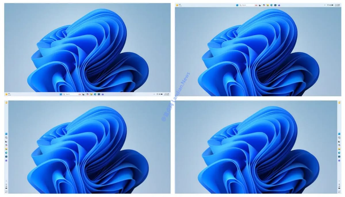 微软认错：将重新允许用户调整 Windows 11 任务栏位置，无论是顶部、左侧、右侧都可以。