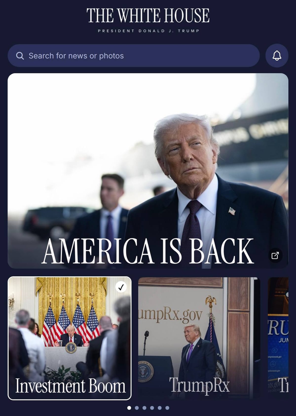 大的要来了：原来是白宫推出官方应用程序