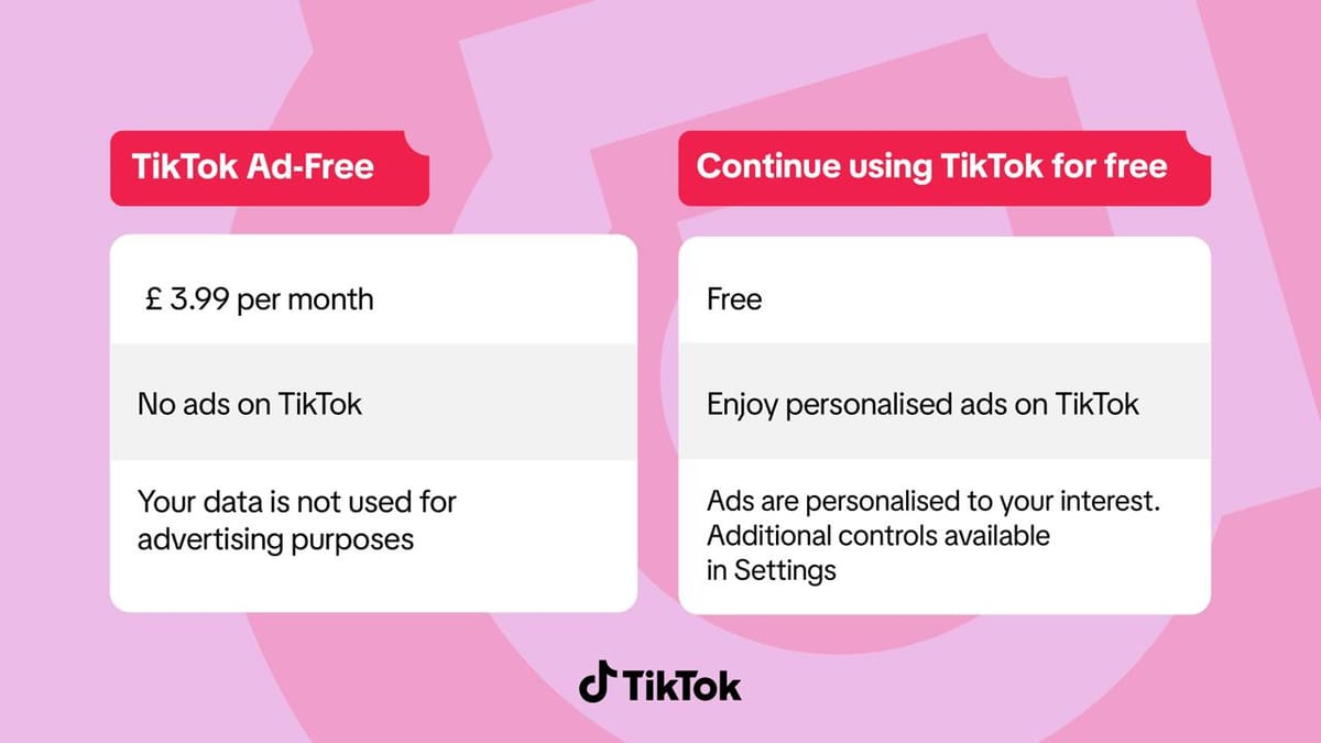 TikTok 将在英国推出每月 £3.99 的无广告订阅