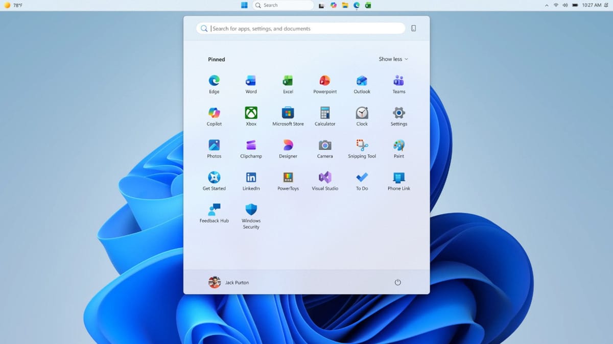 Microsoft 向 Insider 测试 Windows 11 开始菜单大小与任务栏位置选项